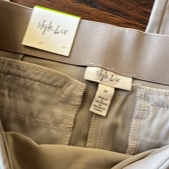 Style & Co cream/light beige straight leg pants - Picture 3 of 4